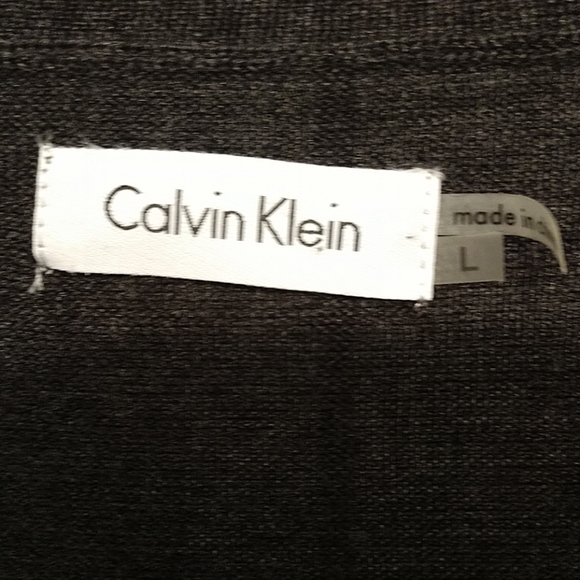 Calvin Klein Heather Gray Cropped Sweater w/Glitz sz Large - Picture 4 of 4